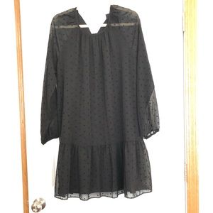 Black size Large Dress. Sheer sleeves